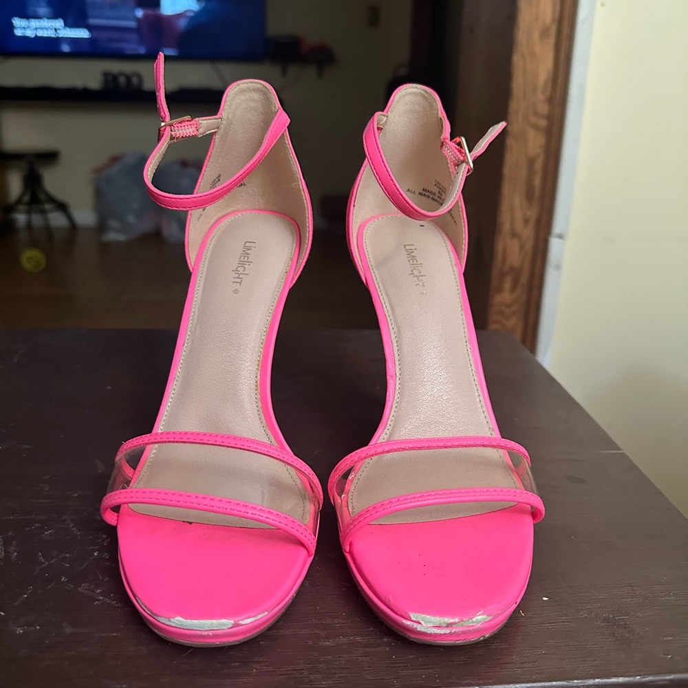 Limelight Hot Pink Strappy Heels